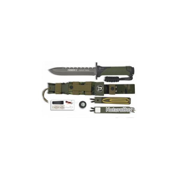 Couteau K25 Thunder II-Camo vert-Lame 17cm