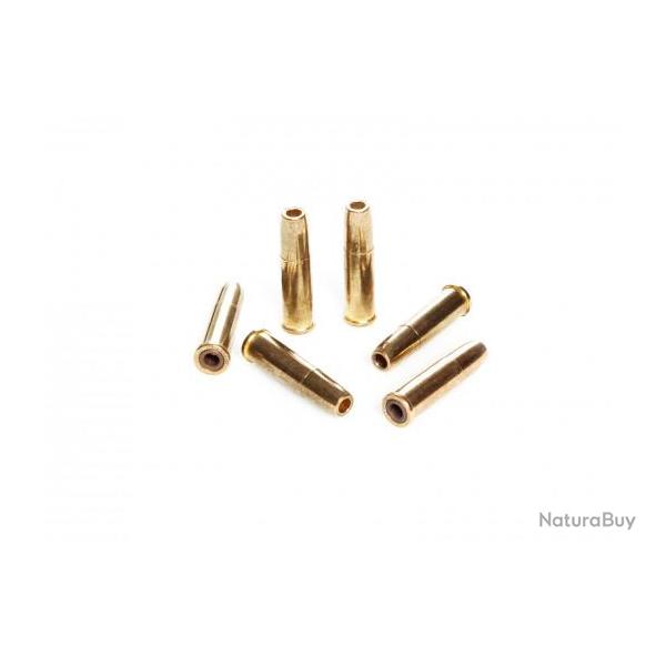 6 Fausses douilles 4.5 mm  plomb pour revolver Schofield et carabine Barra