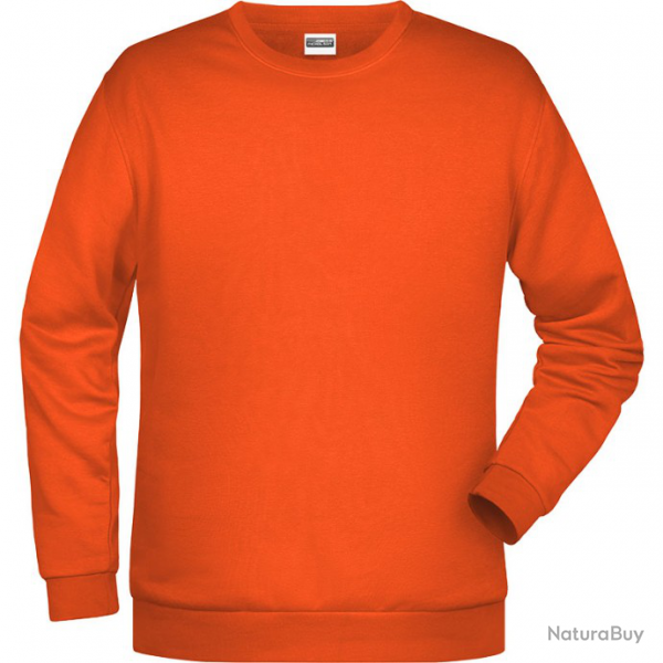 SWEAT-SHIRT HOMME-JAMES NICHOLSON ORANGE TAILLE 4XL