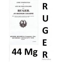 notice 5 pages RUGER 44 MAGNUM EN FRANCAIS (envoi par mail) - VENDU PAR JEPERCUTE (m2164)