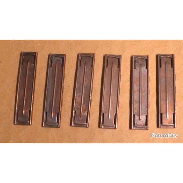 un Lot 6 lames mauser G98 WW1 L6