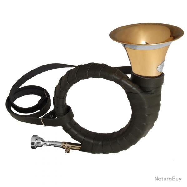 Cor de chasse avec habillage en cuir synthtique