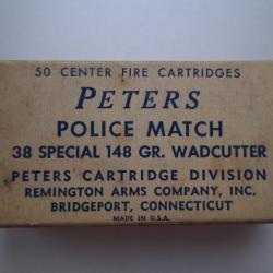 boite vide Peters Cartridge Division Collection Américaine munitions - pistolet