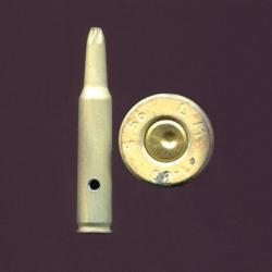 5.56 x 45 FAMAS France - RARE expérimentale à blanc étui acier blanc - Le Mans 1980 - LM 5.56 1-80