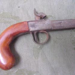 pistolet à percussion long. 16,5  cm