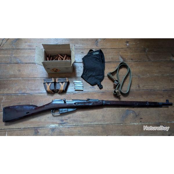 Mosin Nagant 1891/30 1943 + accessoires + 100 munitions de surplus