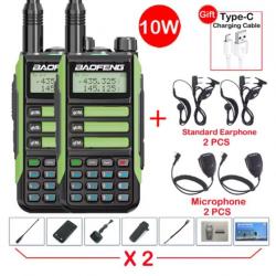 2X BAOFENG VHF UV-16 pro Max, Oreillettes,  Microphone, Talkie-walkie 10 Watts LONGUE PORTÉE