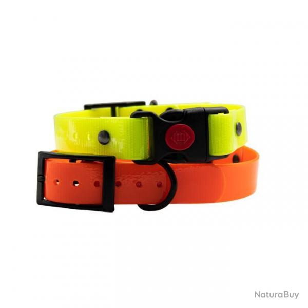 PROMO Collier fluo clip rapide 60cm jaune