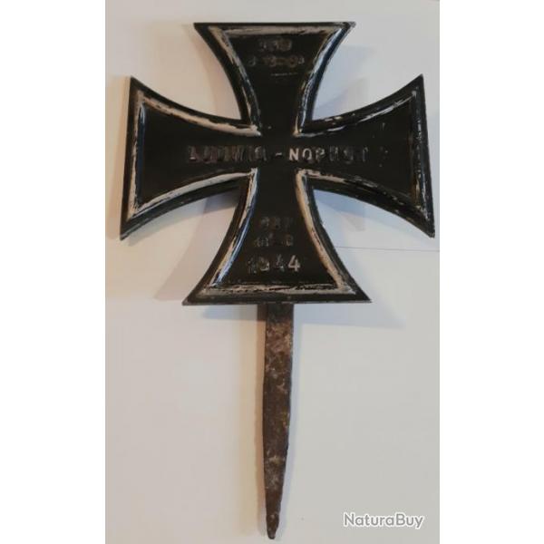 Croix de fer tombal militaire allemande 1944