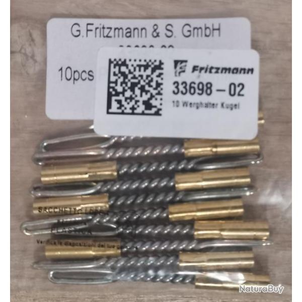 Tire chiffon FRITZMANN - Filetage femelle M3 - Calibre .17, .20, .22, .223, .25 Cal - Rf 33698-02