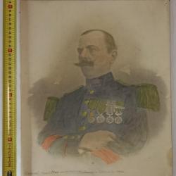 Photo portrait d'un caporal 2ème RIC retouche aquarelle 1906