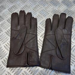 paire gants cuir agneau georges morand st- junien avec dessus vert neuf taille 8 m