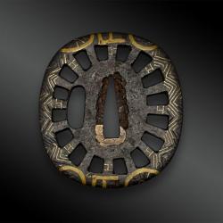 TSUBA Naga Maru Gata - Japon - Période Azuchi Momoyama (1573-1603)