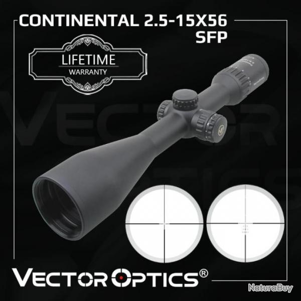 Vector Optics Continental 2.5-15X56 SFP SCOM-38 Paiement en 3 ou 4 fois -