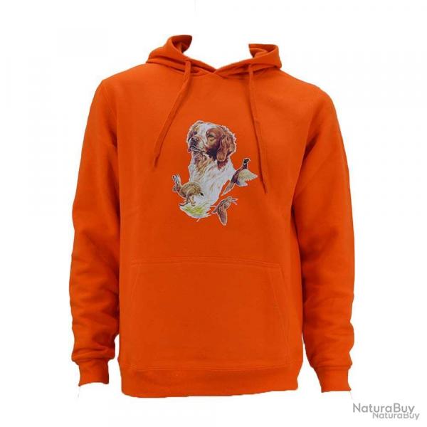 Sweat  capuche orange pagneul Taille 3