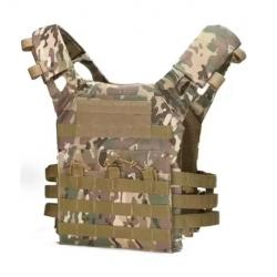 Gilet Porte-Plaque Tactique MOLLE en 800D Oxford CP Camouflage