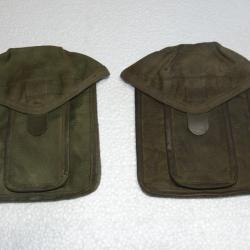 LOT 2 POCHETTES PORTE CHARGEUR CARTOUCHIÈRES FAMAS 5,56 mm Armée Française