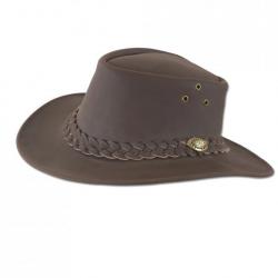 PROMO Chapeau cuir marron