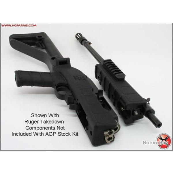 ARME NON COMPRISE - Crosse tactique pliante + garde main / AGP armes pour RUGER 10/22 takedown 22lr