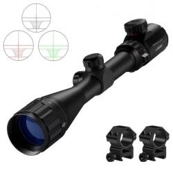 Lunette de visée AOEG 4-16X40 réticule lumineux réglable Enchère* chasse airsoft rail colliers 20mm