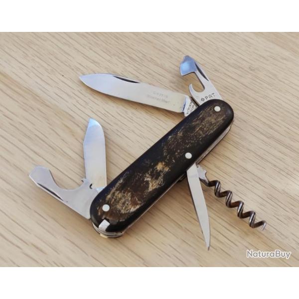 Victorinox couteau suisse Tourist Model 234k Victoria Horn scales 1961-1971 Winterthur