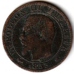 Pièce de Monnaie  France Cinq centimes NAPOLEON III 1853 A