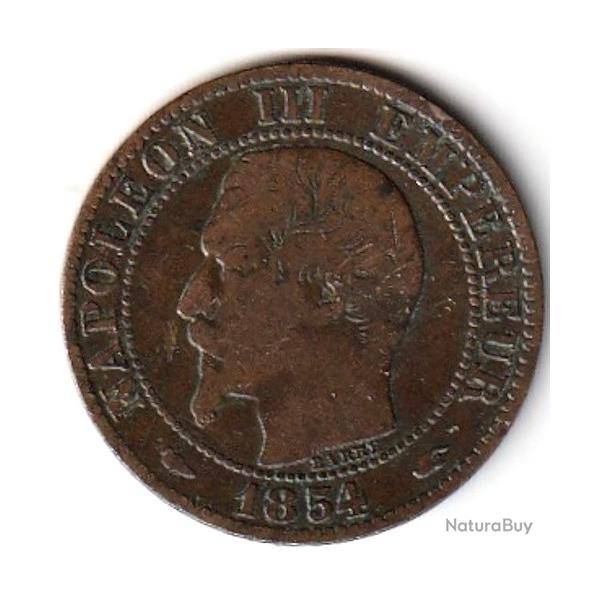 Pice de Monnaie  France Cinq centimes NAPOLEON III 1854 A