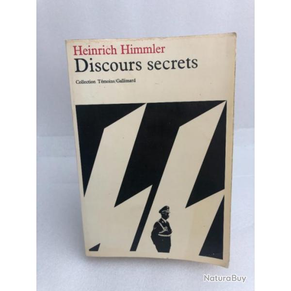 Heinrich Himmler, discours secrets - collection tmoins Gallimard 1978