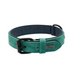 Collier vert en cuir pour chien - LIVRAISON GRATUITE