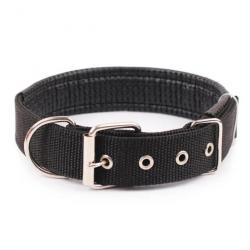 Collier pour chien en nylon noir - LIVRAISON GRATUITE