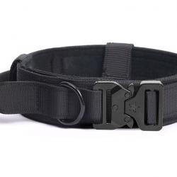 Collier pour chien type militaire noir