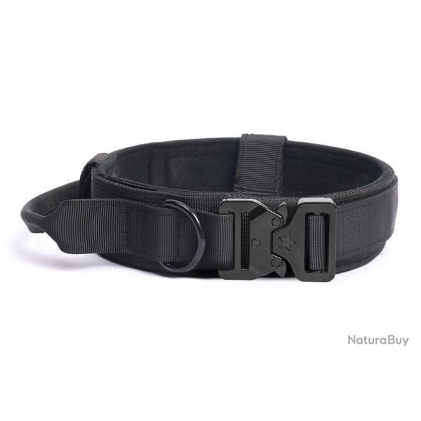 Collier pour chien type militaire noir