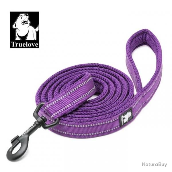 Laisse pour chien violette largeur 1.5cm longueur 2m - LIVRAISON GRATUITE