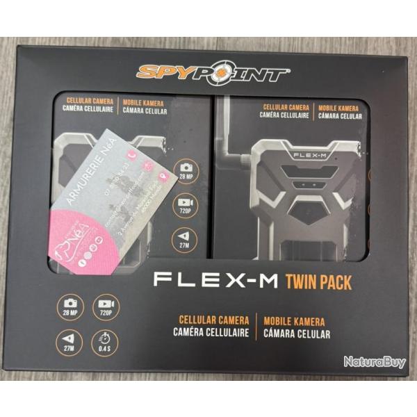 Camra De Chasse Spypoint Flex-M Twin Pack soit 2 FLEX-M + 2 Casquettes SPYPOINT