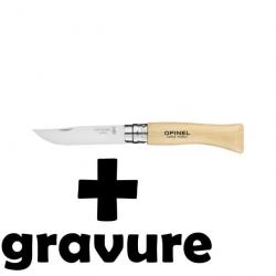 Couteau Opinel N°7 inox avec gravure