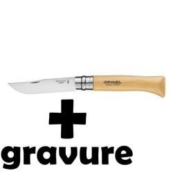 Couteau Opinel N°10 inox avec gravure