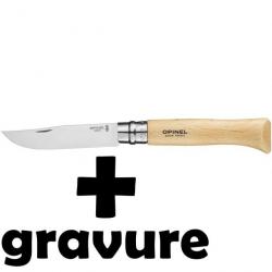 Couteau Opinel N°12 inox avec gravure