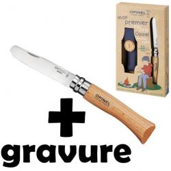 Coffret couteau Opinel Mon Premier Opinel avec gravure + étui