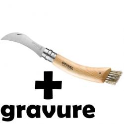 Couteau Opinel N°8 Champignon avec gravure