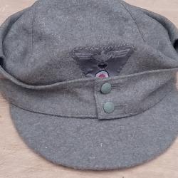 Casquette soldat werhmart taille 58 très bonne reproduction pour reconstitution ou film superbe etat