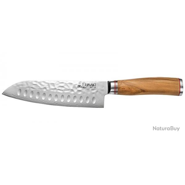 ( Damas - Couteau Santoku alv)Damas - Couteau Santoku alv