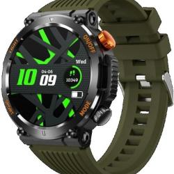 Montre Intelligente Militaire Multifonctionnelle avec 110 Modes Sportifs Suivi Santé Appels Vert