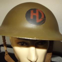 TRÈS RARE Casque Anglais Mark II WW2 de la 51ème Division des Highlands / JUNO BEACH