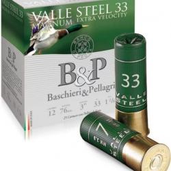 CART. ACIER B&P VALLE STEEL 33 MAGNUM CAL. 12 / 76 MM N° 2 33 G BJ BT