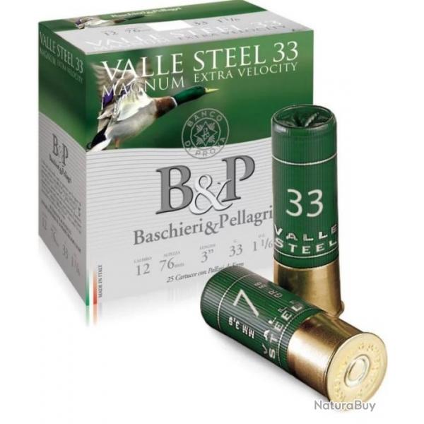 CART. ACIER B&P VALLE STEEL 33 MAGNUM CAL. 12 / 76 MM N 2 33 G BJ BT