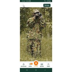 TENUE DE CAMOUFLAGE WOODLAND.HAUT ET BAS.NEUF.