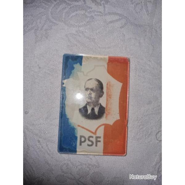 Petit miroir" PSF" avec le portait du gnral de la Rocque