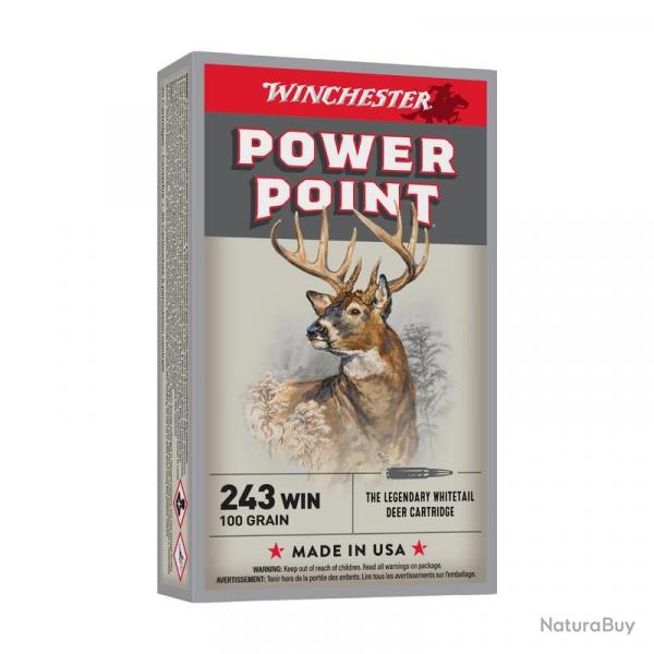 WINCHESTER CAL .243 WIN, POWER-POINT - 6.4GRAMMES