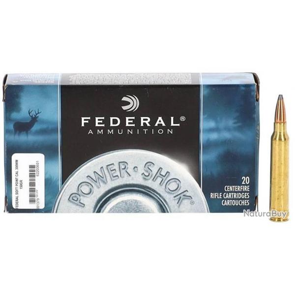 FEDERAL CAL 300WSM, POWER SHOCK - 9.72GRAMMES