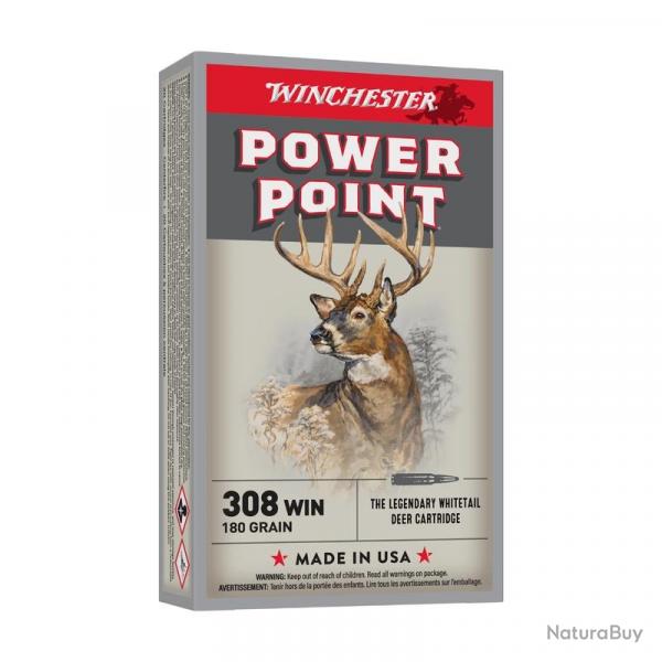 WINCHESTER CAL .308WIN, POWER-POINT - 11.7GRAMMES
